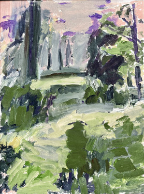 Martin Enderlein, Schloßpark, Durchblick, 2023 <br /> Acryl auf Leinwand, 80 x 60 cm, Rahmen optional <br /> <strong> Startpreis 900 € </strong>
