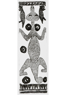 Helga Höhne, Salamander, 2007 <br /> Kaltnadel, 2, 25 x 8 cm<br /> <strong> Startpreis 220 € </strong>