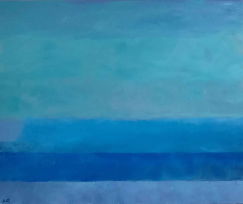 Kerstin Göldner, Horizont, 2020 <br /> Öl auf Leinwand, 50 x 60 cm<br /> <strong> Startpreis 600 € </strong>