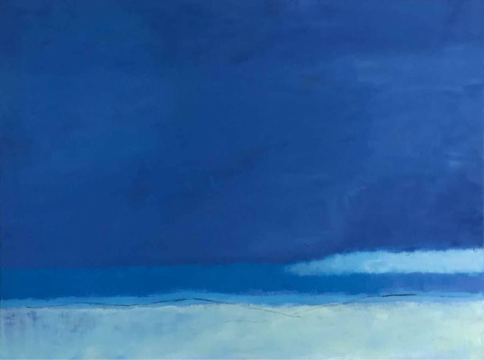 Kerstin Göldner, Gegenüber 2, 2023 <br /> Öl auf Leinwand, 60 x 80 cm<br /> <strong> Startpreis 800 € </strong>