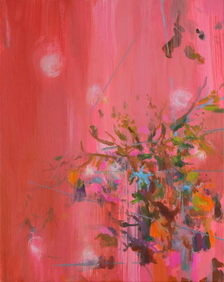 Anja Billing, Randgebiet-1, 2023 <br /> Öl auf Leinwand, 50 x 40 cm<br /> <strong> Startpreis 1200 € </strong>