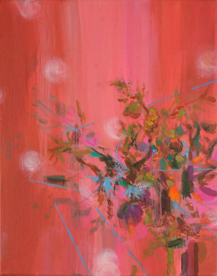 Anja Billing, Randgebiet-2, 2023 <br /> Öl auf Leinwand, 50 x 40 cm <br /> <strong> Startpreis 1200 € </strong>