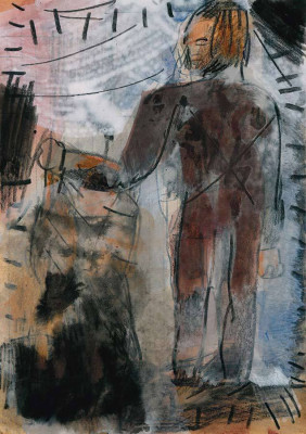 Christian Ulrich, An der Kante, 2023 <br /> Tusche auf Papier 21,0 x 15 cm <br /> <strong>Startpreis 150 € </strong><br /><span style="color:#FF0000;"><strong> verkauft</strong></span>