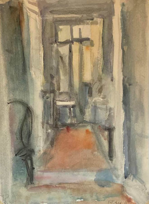 Manfred Böttcher, Durchblick, signiert, 1973 <br /> Aquarell, 32 x 24 cm <br /> <strong>Startpreis 250 € </strong><br /><span style="color:#FF0000;"><strong> verkauft</strong></span>