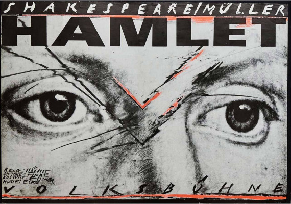 Bernd Frank, HAMLET, 1989 <br /> Offset 84,1 x 118,9 cm <br /> <strong>Startpreis 150 € </strong>