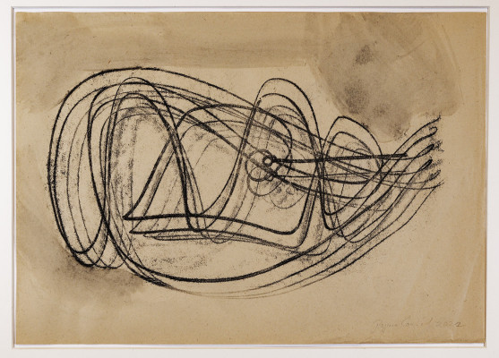 Regina Conrad, o.T., 2022 <br /> Frottage, 30 x 42 cm<br /> <strong> Startpreis 300 € </strong>