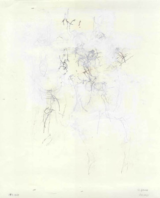 Alexander Sgonina, ohne, 2023 <br /> Zeichenkohle, Ölstick auf Papier, 60 x 50 cm <br /> <strong>Startpreis 100 € </strong><br /><span style="color:#FF0000;"><strong> verkauft</strong></span>