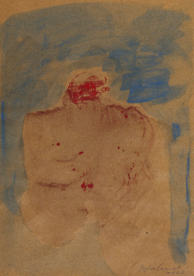 Regina Conrad, o.T., 2023 <br /> Mischtechnik auf Papier, 29 x 21 cm, Rahmen optional 30 €<br /> <strong> Startpreis 200 € </strong>