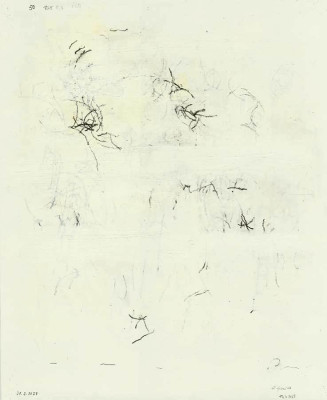 Alexander Sgonina, ohne, 2023 <br /> Zeichenkohle, Ölstick auf Papier, 60 x 50 cm <br /> <strong>Startpreis 100 € </strong><br /><span style="color:#FF0000;"><strong> verkauft</strong></span>