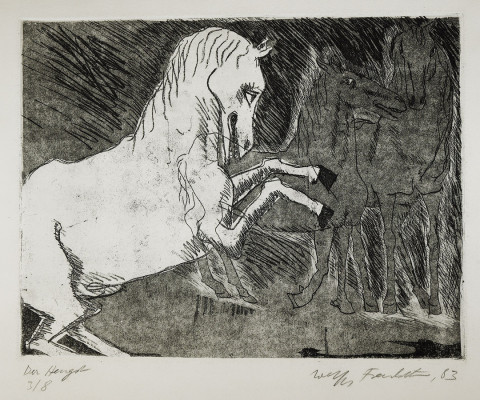 Wolfgang Frankenstein, Der Hengst., 1983 <br />Radierung, 39 x 48 cm<br /><strong> Startpreis 130 € </strong>