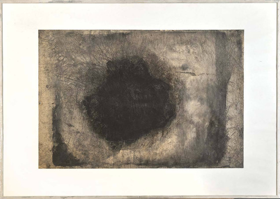 Thomas Knoth ?, o.T., 1997 <br /> Mischtechnik, 71,5 x 102 cm, Rahmen Inclusive / Rahmen beschädigt <br /> <strong>Startpreis 425 € </strong><br />