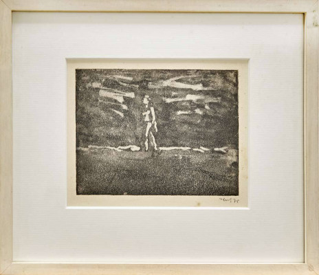 Hans Vent, Figur in Landschaft, o.J. <br /> Radierung, 14 x 17 cm, Rahmen inclusive <br /> <strong>Startpreis 160 € </strong><br /><span style="color:#FF0000;"><strong> verkauft</strong></span>