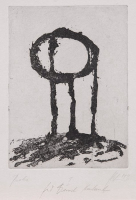 unbekannt, o.T., 2013 <br /> Radierung, 19 x 14 cm, Rahmen optional <br /> <strong> Startpreis 45 € </strong><br /><span style="color:#FF0000;"><strong> verkauft</strong></span>