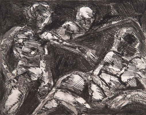 Hans Vent, ö.T., 1984 <br /> Radierung, 24 x 32 cm<br /> <strong> Startpreis 120 € </strong>