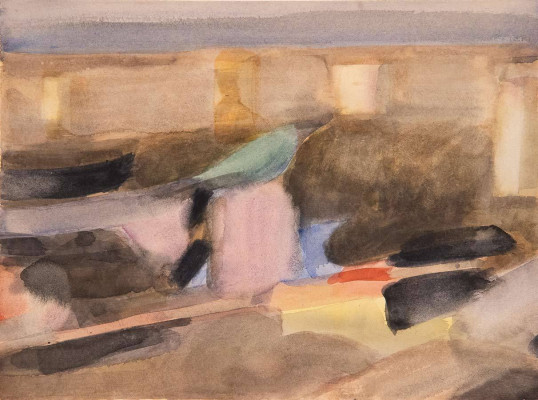 Wulf Sailer, Landschaft, o.J. <br /> Aquarell auf Papier, 24 x 32 cm<br /> <strong> Startpreis 75 € </strong><br /><span style="color:#FF0000;"><strong> verkauft</strong></span>