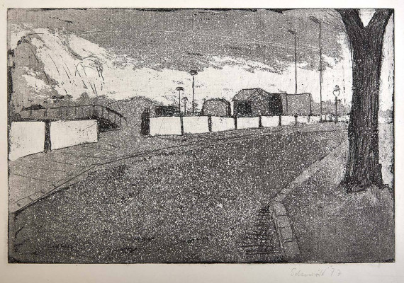 Hans-Otto Schmidt, 1977 <br /> Radierung, 18 x 28 cm <br /> <strong>Startpreis 115 € </strong><br />
