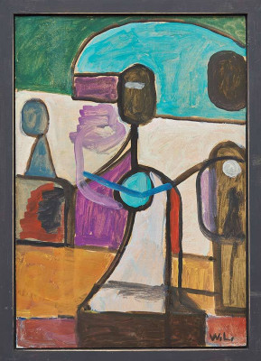 Wolfgang Leber, Marketenderin, 2016 <br /> Öl, 30 x 21 cm <br /> <strong> Startpreis 800 € </strong><br /><span style="color:#FF0000;"><strong> verkauft</strong></span>