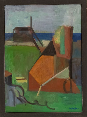 Wolfgang Leber, Zelt am Meer, 2004 <br /> Öl, 42 x 30 cm, <br /><strong> Startpreis 800 € </strong><br /><strong>VERKAUFT</strong>