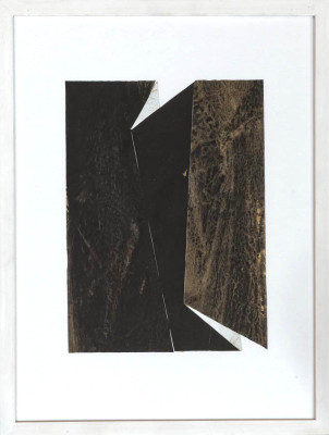 Claudia Busching, o.T., 1994 <br /> Collage, Acryl, versch. Papiere, 27 x 20 cm, Rahmen optional 30 € <br /><strong> Startpreis 500 € </strong>