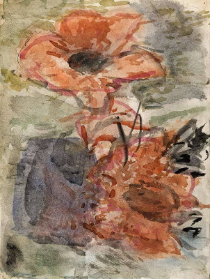 Manfred Böttcher, Blume der Liebe, ca 1965 <br /> Michtechnik, mit Nachlassstempel <br /><strong> Startpreis 300 € </strong>