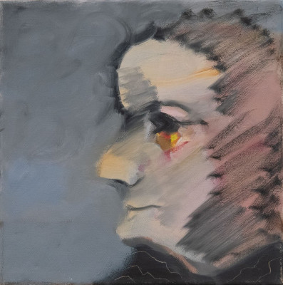 Hans Vent, Kopf, 2014 <br /> Öl auf Leinwand, 30 x 30 cm, <br /><strong> Startpreis 380 € </strong>