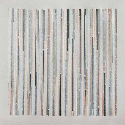 Horst Bartnig, Unterbrechungen , 1989 <br /> Prägedruck, 23 x 23 cm, in 5 Farben <br /><strong> Startpreis 260 € </strong>