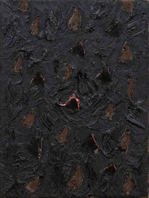 Christiane Bergelt, sh*t, f*ck, cry, 2024 <br /> Öl auf Leinwand, 24 x 18 cm, <br /><strong> Startpreis 570 € </strong>