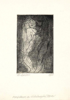 Theo Balden, Paraphrase zu Michelangelos „Sklaven“, 1981 <br /> Aquatinta, 26 x 19 cm, <br /><strong> Startpreis 100 € </strong>