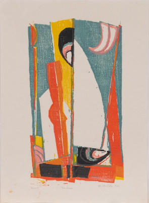 Waldemar Schröder, Torso-Sommer, 1991 <br /> Farbholzschnitt, 32 x 23,5 cm, Andruck <br /><strong> Startpreis 50 € </strong> <br /><strong>VERKAUFT</strong>