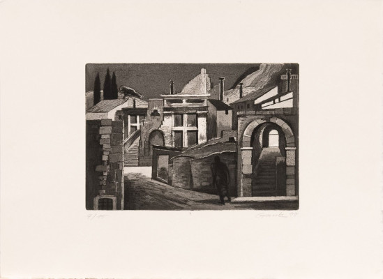 Dieter Gantz, o.T., 1999 <br /> Aquatinta, 39 x 53 cm, 7/15 <br /><strong> Startpreis 70 € </strong>