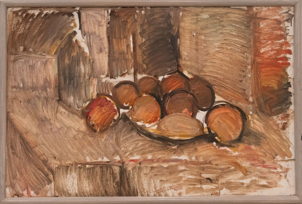 Lothar Böhme, Stilleben, 2001 <br /> Öl auf Pappe, B. 47 x 71 cm, R. 50 x 74 cm <br /><strong> Startpreis 1.500 € </strong>