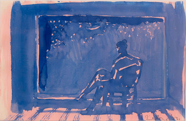 Klaus Hochhaus, Im System, 2023 <br /> Tusche auf Papier, 13 x 20 cm, <br /><strong> Startpreis 220 € </strong>