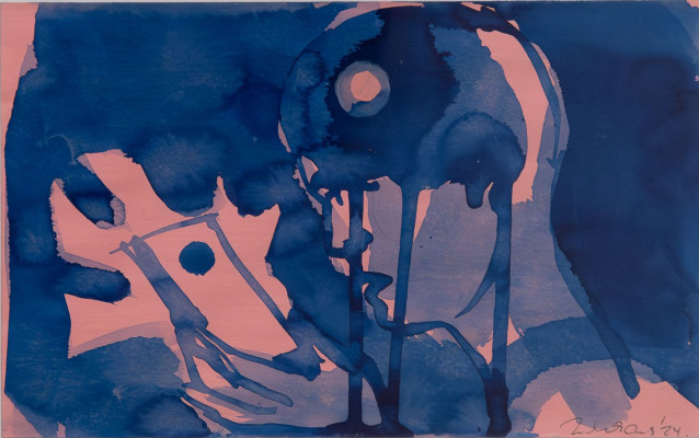 Klaus Hochhaus, Im System, 2024 <br /> Tusche auf Papier, 13 x 20 cm, <br /><strong> Startpreis 220 € </strong>