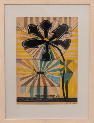 Marlene Gaßmann, Prismen, 2024 <br /> Finliner, Aquarell, 30 x 21 cm, Rahmen optional 25 € <br /><strong> Startpreis 320 € </strong><br /><strong>VERKAUFT</strong>