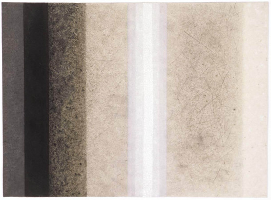 o.T. (»Lichtstreif«), 2005<br/>
Mischtechnik auf Filzplatte, 62 x 45 cm