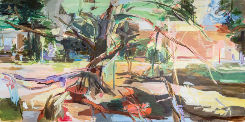 Im Garten des Zauberers -(nach Josef Sudek-), 2022<br />Eitempera auf Leinwand, 50 x 40 cm