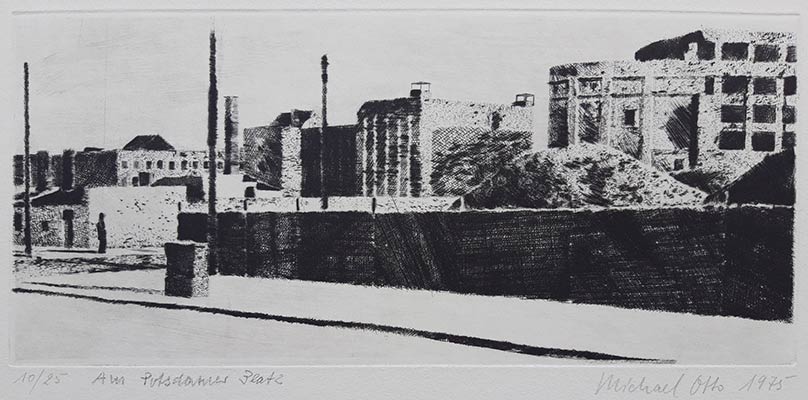 Am Potsdamer Platz 1975 Kaltnadel 122x298 Mm Mit Rand